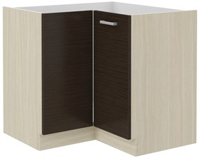 Dulap inferior de bucătărie, de colț Chasma 89 x 89 DN 1F BB (stejar ferara + lemn închis). 1032896