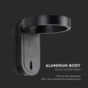 LED Aplica de perete 5W 230V 3000K/4000K negru