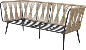 Canapea de exterior, bej, din metal Pavone
