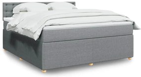vidaXL Pat continental, gri deschis, 180x200 cm, material textil