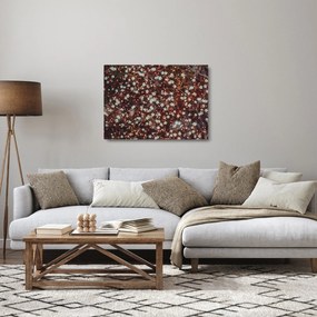 Tablou pe sticlă cu floare de nu mă uita (70x50 cm)