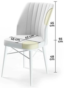 Set de scaune de sufragerie Flex Cappuccino șiBrown, 6 buc.