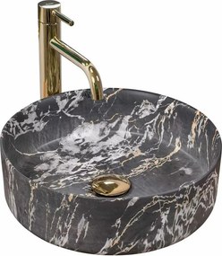 Lavoar pe blat Rea Sami Apogeo marmura gri 36 cm
