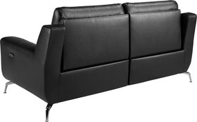 Canapea 2 locuri eleganta, design LUX cu functia relax Cowhide black