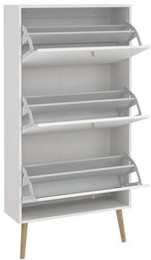Pantofar alb cu deschidere înclinată Bodo – Tvilum