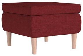 Scaun cu picioare din lemn, rosu vin, material textil 1, Bordo