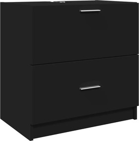 vidaXL Dulap de chiuvetă, negru, 59x37x59 cm, lemn prelucrat