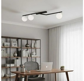 Plafonieră de tavan NATON 3xE14/10W/230V negru/alb