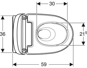 Set vas wc cu functie de bideu rimless suspendat cu capac soft close, ornament crom, Geberit AquaClean Mera Comfort