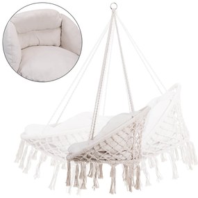 Deuba Scaun suspendat 80x60x140cm - culoare crem
