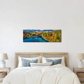 Tablou - Lacul Urisee, Austria (cu ceas) (90x30 cm)