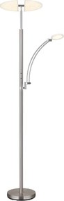 Globo 58909N - Lampă LED de podea dimabilă TIRANA 40W/230V + 5,5W crom mat