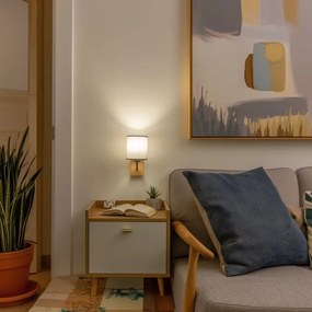 Lampă de perete Brilagi NUBILA WOOD 1xE27/25W/230V stejar/gri