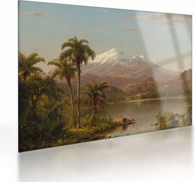 Tablou pe sticlă - Frederic Edwin Church, Tamaca Palms, reproducere (70x50 cm)