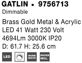 Lustra LED aplicata design ultra-modern GATLIN 41W