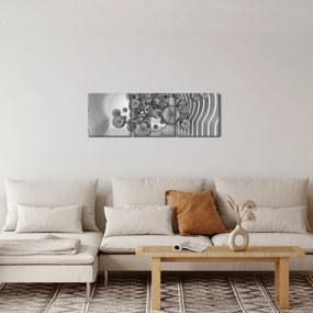 Tablou - Bule albe și negre (cu ceas) (90x30 cm)
