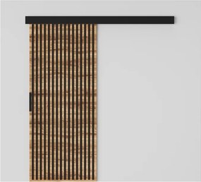 Ușă glisantă Perion – 86x1.6x205 cm – Stejar Wotan / Negru