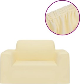 vidaXL Husă elastică pentru canapea poliester jersey crem