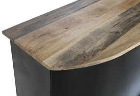 Consola de bar din lemn de mango si metal, cu intrerupator pentru faruri, Rover