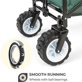 Waldbeck Easy Rider, cărucior de până la 70 kg, telescopic, pliabil, verde