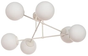 Lustră aplicată MOON, 6xE27/15W/230V, crem