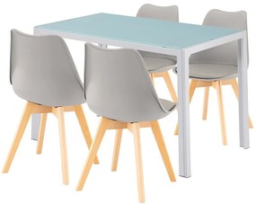 Liva 4+1 set de sufragerie alb-gri