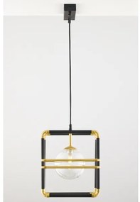 Lustră pe cablu Jupiter 2029 FIORI 2xG9/10W/230V negru/auriu/transparent