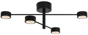Lustra LED cu 4 spoturi, design modern, 3-Step MOODMAKER, Clyde 4 negru