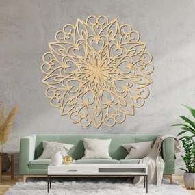 SENTOP | Mandala sculptată, decor de perete din lemn | FARLIKT
