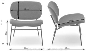 Fotoliu Black (gri + negru). 1109974