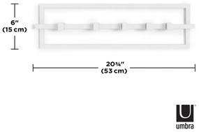 Cuier de perete alb din metal Cubiko – Umbra