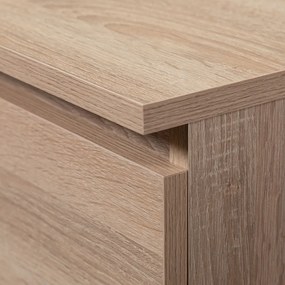 Comoda cu 6 sertare, PAL laminat, 120x40x77 cm, stejar sonoma