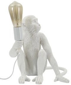 Mauro Ferretti Lampă De Masă Design Maimuță Șezută Alb Cm 33X33X30 | Aosom Romania
