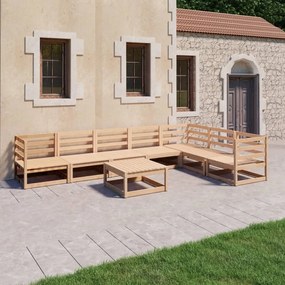 3075749 vidaXL Set mobilier de grădină, 8 piese, lemn masiv de pin