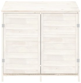 Sopron de gradina, alb, 102x52x112 cm, lemn masiv de brad Alb, 102 x 52 x 112 cm
