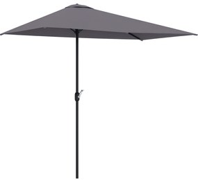 Outsunny Copertină de Perete Semicirculară Gri, cu Manivelă, Design Spațiu-Eficient pentru Terasă și Grădină, Φ270x245cm | Aosom Romania