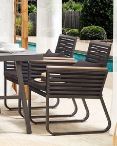 Set 2 buc. scaune de grădină Carisa (negru). 1035760
