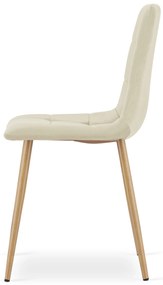 OFERTA Scaun de catifea bej deschis KARA, a doua calitate