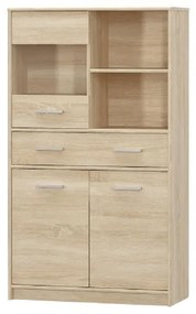Vitrină 2D1W1S/80, stejar sonoma, TEYO