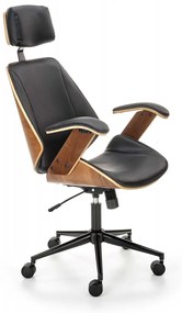 Scaun de birou Ignazio nuc/negru H129 cm