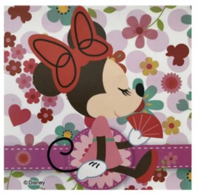 Sticker intrerupator Minnie cu evantai 9x9 cm