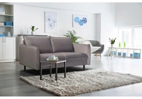 Canapea gri cu tapițerie din catifea 138 cm Juli – Ropez