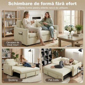 HOMCOM 2 colțar extensibil saltea pregătit transformabil | Aosom Romania