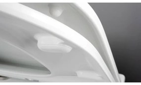 Deante CGRD6ZPW - Vas WC suspendat rotund cu capac SoftClose, ceramică, alb