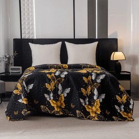 Cuvertura de pat GOLD BUTTERFLY negru Dimensiune: 170 x 210 cm