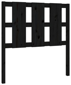 817979 vidaXL Tăblie de pat, negru, 105,5x4x100 cm, lemn masiv de pin