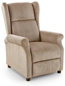 Fotoliu recliner Agustin stofa bej H107 cm