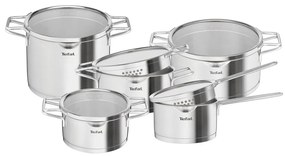 Set de vase pentru gătit 10 buc. din oțel inoxidabil – Tefal