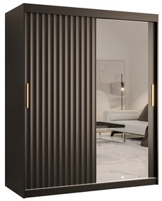 Dulap de haine cu oglindă 180 cm Riana Wa 2 180 (negru). 1063495