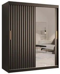 Dulap de haine cu oglindă 180 cm Riana Wa 2 180 (negru). 1063495